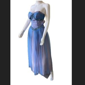 1950s Vintage Strapless Gown